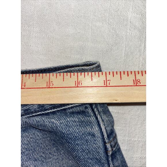 Vintage Lands' End Women's 16 Reg Tall Denim Jeans Red Fleece Lined High Rise - Picture 5 of 10